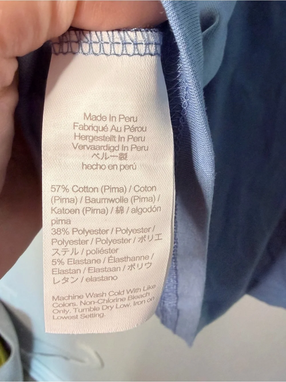 J. Crew Light Blue Men’s Polo with Navy Contrast Placket